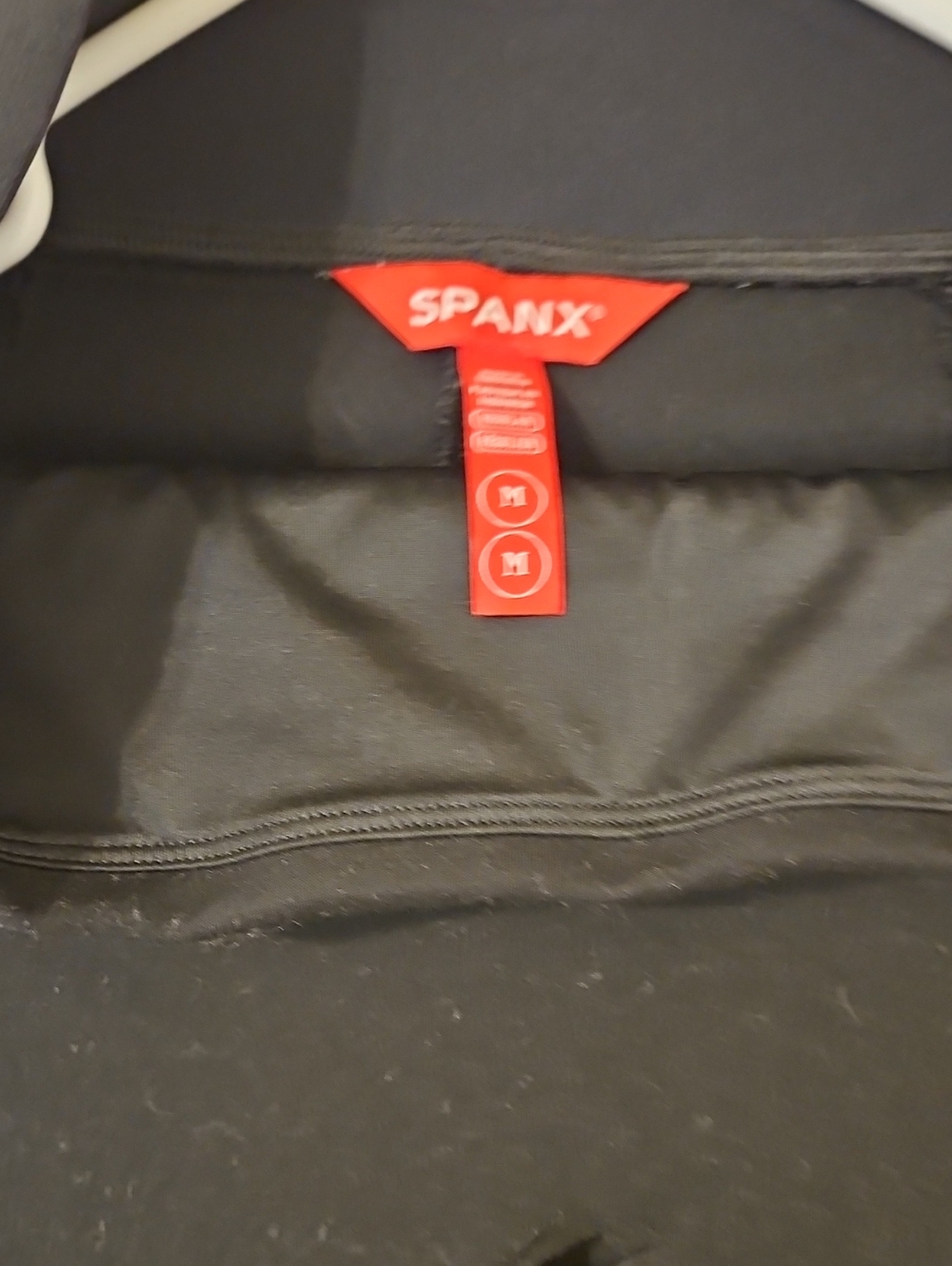 Women's SPANX Black Shaping Leggings In Stretch Ponte With Ankle Zips Size M